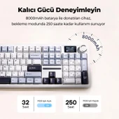 Aula F108 Pro Ekranlı Mekanik Klavye Reaper Switch RGB Hot Swap 8000mAh Makrolu Oyuncu Klavyesi Mavi thumbnail 6