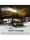 Bix BX10HB Pro Type-C to 4K 60Hz HDMI 3*USB 3.2 Gigabit Ethernet PD 100W Micro SD Kart Okuyucu Çoklayıcı Hub thumbnail 7