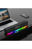 Lenovo Lecoo DS103 Kablosuz Bluetooth 10W RGB Saat/Alarm Stereo Soundbar Hoparlör Siyah thumbnail 8