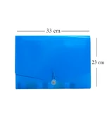 Körüklü Dosya 13 Bölümlü Cepli - Mavi - 4