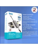 Bix BX10HB Pro Type-C to 4K 60Hz HDMI 3*USB 3.2 Gigabit Ethernet PD 100W Micro SD Kart Okuyucu Çoklayıcı Hub thumbnail 8