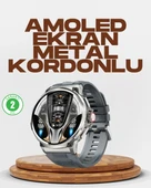 Şık Metal Kasa ve Değiştirilebilir Kordonlarla SW80 Smartwatch thumbnail 1