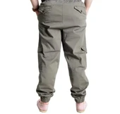 Büyük Beden Erkek Keten Kargo Jogger Valencia 21911 Haki thumbnail 2