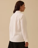 Büyük Beden Boncuk Detaylı Dokulu Gömlek Gala-Xi thumbnail 3