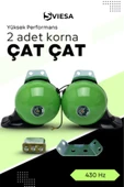 Çat Çat Korna 2 li Set Yeşil 12 Volt Salyangoz Mitsuba Tip Amerikan - 1