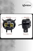 2.5 Inç Motosiklet Far Led Spot Beyaz Sarı Sürüş Lambası Iki Renk Baykuş Farlar 12v-20v 2 Adet - 2