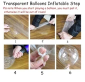 Kırmızı Simli Yuvarlak Şeffaf Balon 24 İnç thumbnail 2