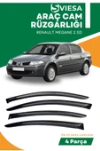 RENAULT MEGANE 2 SD  uyumlu oto camlara özel ölçü cam rüzgarlığı rüzgarlık thumbnail 1
