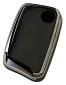 Volkswagen Passat B8 Skoda Superb Kodiaq Uyumlu Smart Anahtar Kılıfı Oto Anahtarlık Siyah Silver thumbnail 4