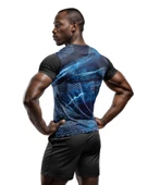 Desenli Antrenman ve Spor Forması, Halı Saha Forması, Nefes Alan Tişört, Yüksek Kalite Gym Tshirt - 2