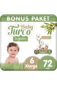Baby Turco Doğadan Bonus Bebek Bezi 6 Numara Xlarge 72 Adet - 1