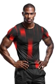Desenli Antrenman ve Spor Forması, Halı Saha Forması, Nefes Alan Tişört, Yüksek Kalite Gym Tshirt - 1