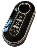 Doblo Ducato Boxer Jumper Uyumlu Kumanda Anahtar Kılıfı Oto Anahtarlık Siyah Silver thumbnail 3