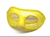 Sarı Dantel Tül Parti Maskesi thumbnail 2