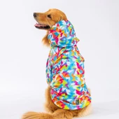 Pawstar Mosaic Polarlı Su Geçirmez Orta-Büyük Irk Köpek Yağmurluğu thumbnail 1