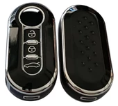Doblo Ducato Boxer Jumper Uyumlu Kumanda Anahtar Kılıfı Oto Anahtarlık Siyah Silver thumbnail 2