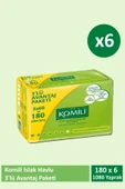 Komili Islak Havlu 3x60'lı x 6 Adet (1080 Yaprak) - 1