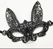 Siyah Dantel Kesim Balo Parti Maskesi 7 No thumbnail 1