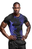 Desenli Antrenman ve Spor Forması, Halı Saha Forması, Nefes Alan Tişört, Yüksek Kalite Gym Tshirt - 1