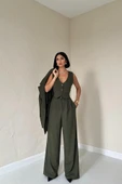 Haki Klas Ceket Ve Yelek Ve Pantolon Takım - 2