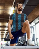 Desenli Antrenman ve Spor Forması, Halı Saha Forması, Nefes Alan Tişört, Yüksek Kalite Gym Tshirt - 5