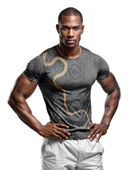Desenli Antrenman ve Spor Forması, Halı Saha Forması, Nefes Alan Tişört, Yüksek Kalite Gym Tshirt - 1