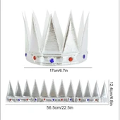 Yumuşak Gümüş Kral Tacı 55 cm thumbnail 2