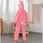 Çocuk Tavşan Kostümü Pembe Renk 2-3 Yaş thumbnail 4