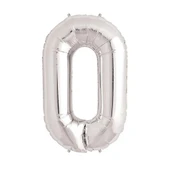 Gümüş Rengi Folyo Rakam Balon 1 Metre thumbnail 1