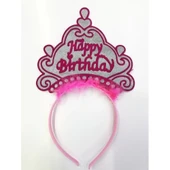 Happy Birthday Yazılı Neon Renk Taç 12 Adet thumbnail 5