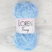 Loren Furry Bebe Mavisi El Örgü İpi - RF007 - 34046 thumbnail 1
