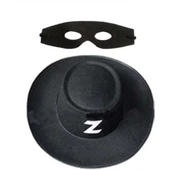 Zorro Şapka Maske Set Yetişkin thumbnail 1