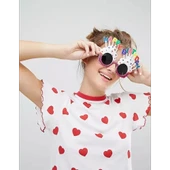 Happy Birthday Beyaz Fuşya Parti Gözlüğü thumbnail 3