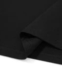 Baskılı Oversize Bisiklet Yaka T-shirt - Siyah - 4