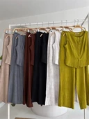 Sıfır Kollu Bluz Batik Desenli Pantolon İkili Takım 10181-08 thumbnail 11