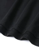 Baskılı Oversize Bisiklet Yaka T-shirt - Siyah - 3
