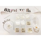 Gümüş Renk Bride Partisi Seti 13 Parça thumbnail 2