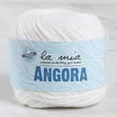 La Mia Angora 50gr Beyaz El Örgü İpi - L001 - 33804 thumbnail 1