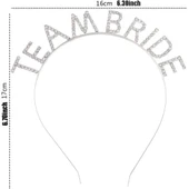 Gümüş Kaplama Kristal Taşlı Team Bride Taç thumbnail 2