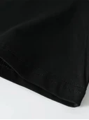 Baskılı Oversize Bisiklet Yaka T-shirt - Siyah - 3