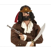 Kahve Şapkalı Pipolu Jack Sparrow Gözlüğü - 3