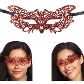Kırmızı Dantel Masquerade Maskesi 9 No thumbnail 1
