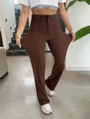 Kadın Yüksek Bel Full Likralı Krep Kumaş Pantolon thumbnail 11