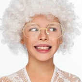 John Lennon Tarzı Gold Çerçeveli Şeffaf Gözlük thumbnail 2