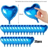 Metalize Mavi Kalp Folyo Balon thumbnail 3