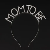 Kristal Taşlı Gümüş Renk Mom to Be Tacı Anne Tacı thumbnail 1