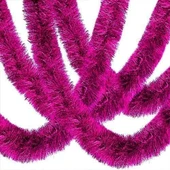 Kalın Simli Parti Süsü 2 Metre Fuşya thumbnail 2