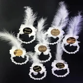 İncili Nedime Bilekliği Altın Pleksili Beyaz 7 Adet thumbnail 1