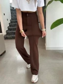 Kadın Yüksek Bel Full Likralı Krep Kumaş Pantolon thumbnail 1