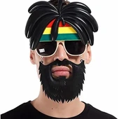 Rasta Peruklu Bob Marley Parti Gözlüğü thumbnail 1